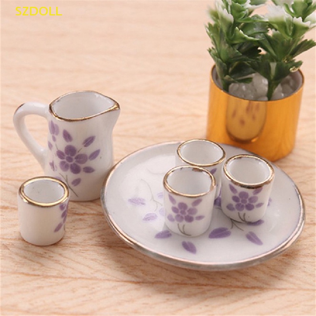 Bộ Ấm Trà / Hũ Cơm / Bát / Đĩa Trang Trí Nhà Búp Bê 1: 12
 Dom