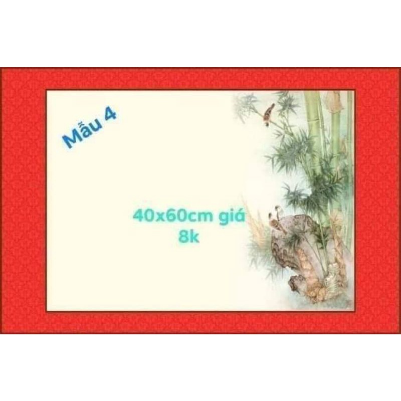 Bán lẻ Giấy mỹ thuật viết thư pháp 40x60cm tờ 8k Có 6 mẫu như hình ah
