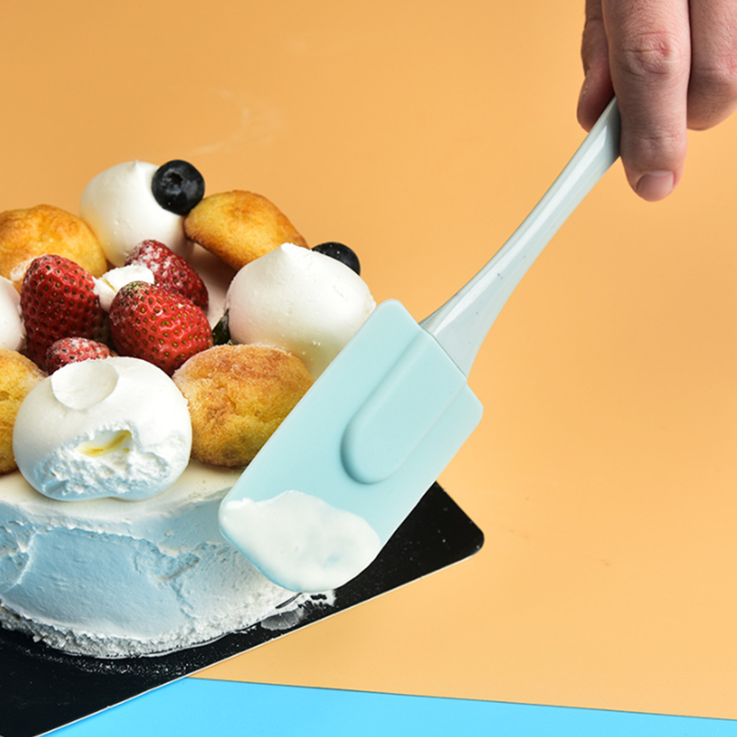 Set 3 Cọ Silicone Phết Bơ / Kem Làm Bánh Nhiều Màu