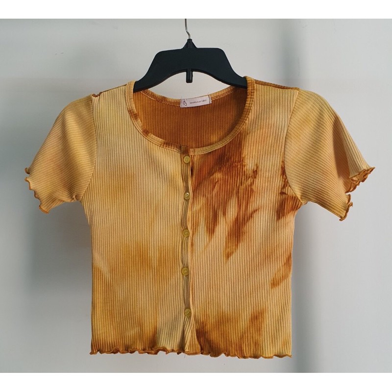 Áo thun CROPTOP ,áo loang nút thật