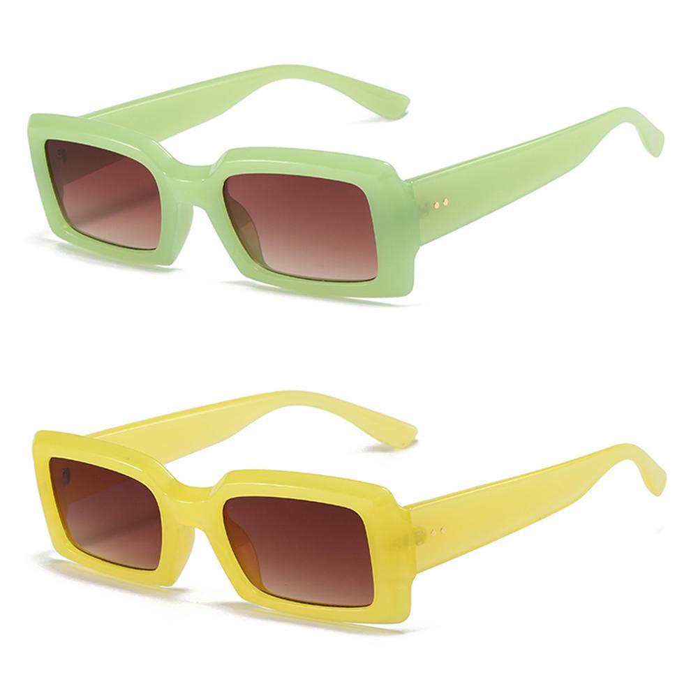 Kính Mát Gọng Chữ Nhật Nhỏ Nhiều Màu Sắc Đa Dạng Phong Cách Retro Thời Trang Cho Nam