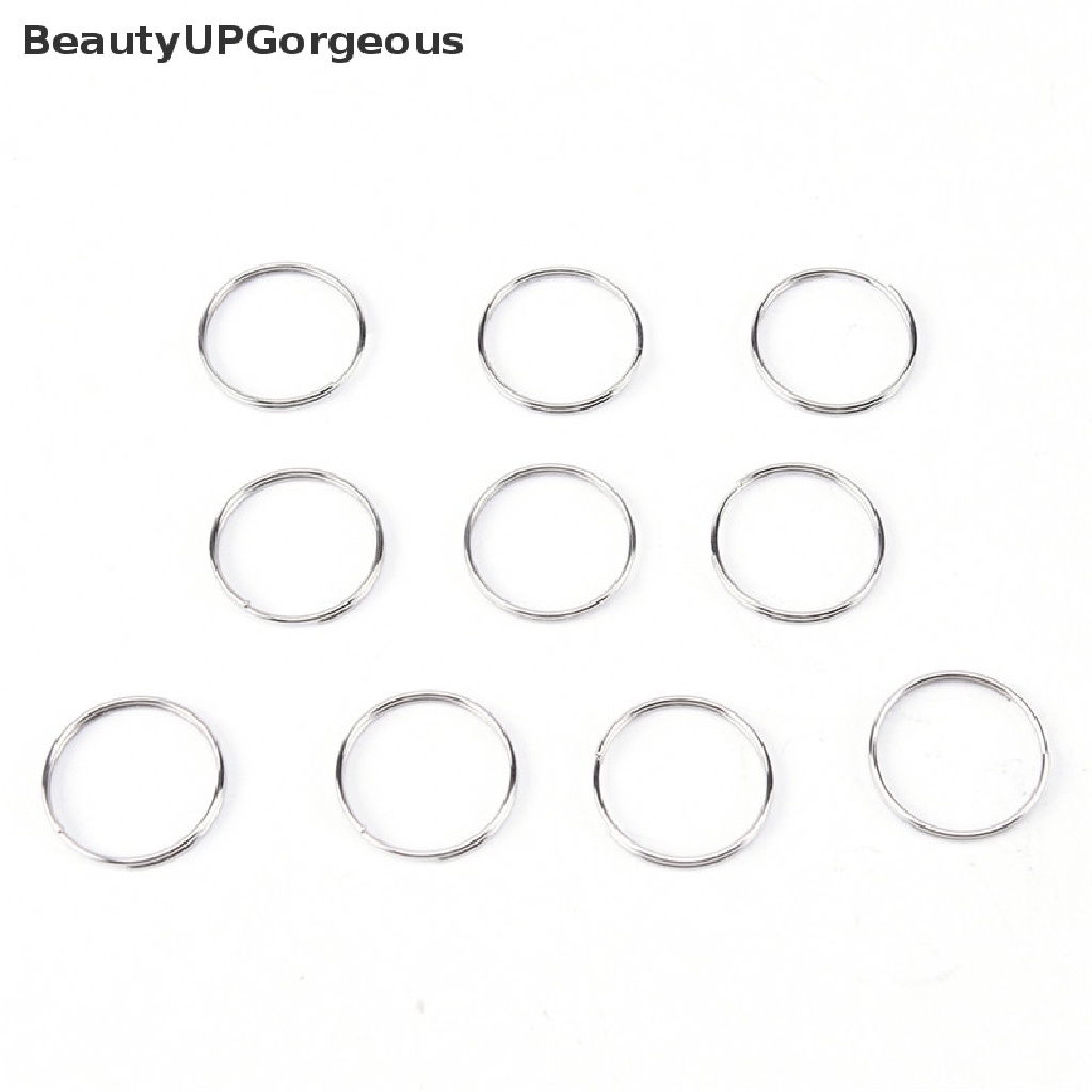 [Beautyup Gorgeous] Set 10 Vòng Thép Niken Mạ Niken Gắn Móc Khóa