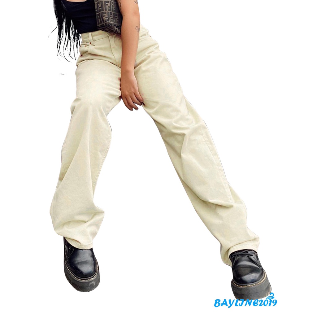 Quần jeans lưng cao cá tính dành cho nữ