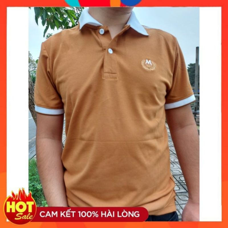 Áo Polo nam XẢ HÀNG‼️❣{1 ĐỔI 1}‼️❣ Áo polo thun nam cổ bẻ thêu chữ M đường may tinh tế, co giãn 4 chiều, thấm hút mồ hôi | BigBuy360 - bigbuy360.vn