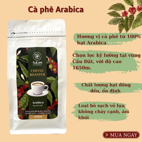 Cà phê Arabica Cầu Đất nguyên chất 100% cafe rang xay bột hạt pha máy- pha phin Tuệ An | BigBuy360 - bigbuy360.vn