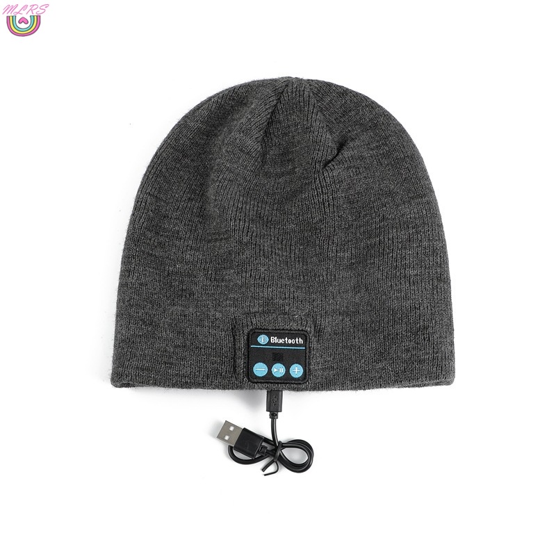 Mũ beanie Trùm Đầu Tích Hợp Tai Nghe Nhạc Bluetooth Thích Hợp Cho Nam Nữ Chạy Bộ/Tập Thể Thao