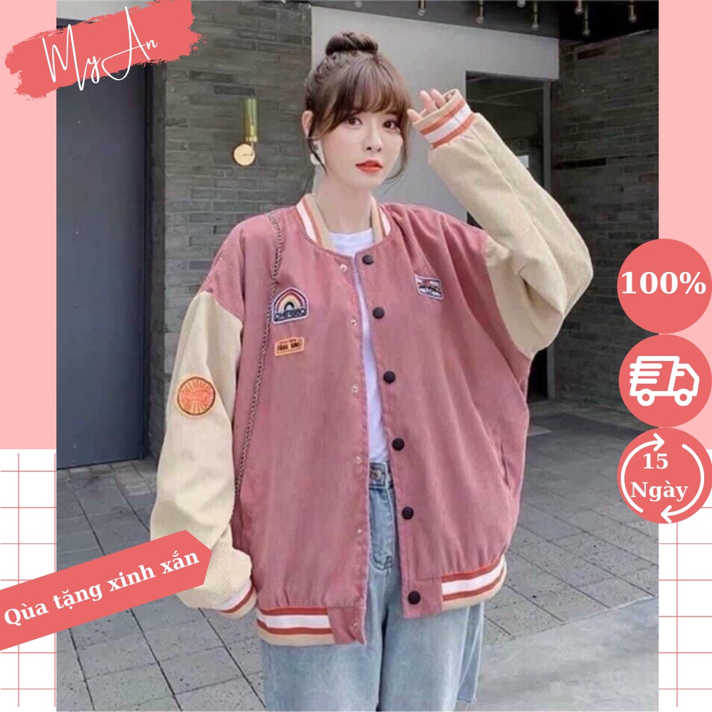 [Hàng Cao Cấp] Áo khoác bomber thời trang Hàn Quốc, chất nhung tăm dày dặn - MYAN Store CD104