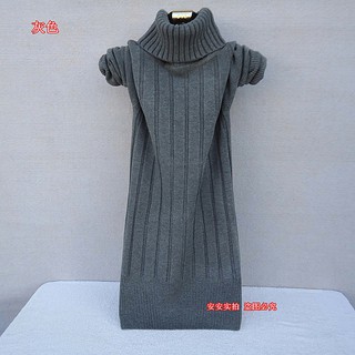 Váy/Áo Len Dáng Dài Cổ Lọ 2 in 1