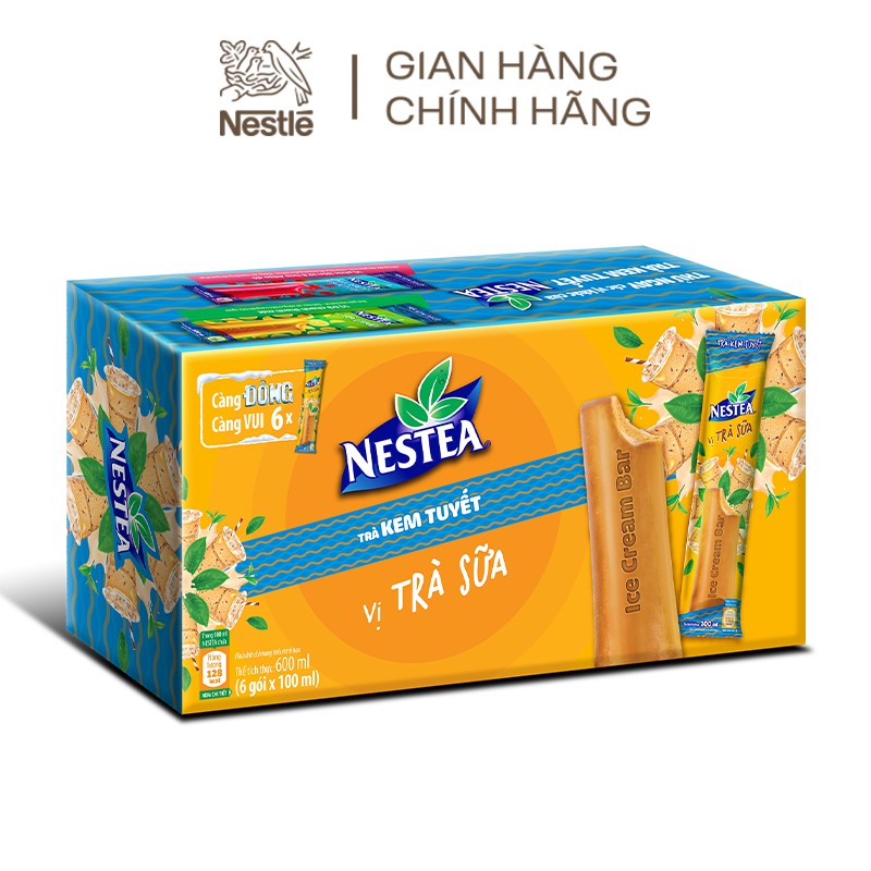 [Mã FMCGMALL -8% ĐH 250K] [Tặng 1 túi bao tử] Combo 3 hộp trà kem tuyết Nestea vị trà sữa (hộp 6 gói x 100ml) | BigBuy360 - bigbuy360.vn