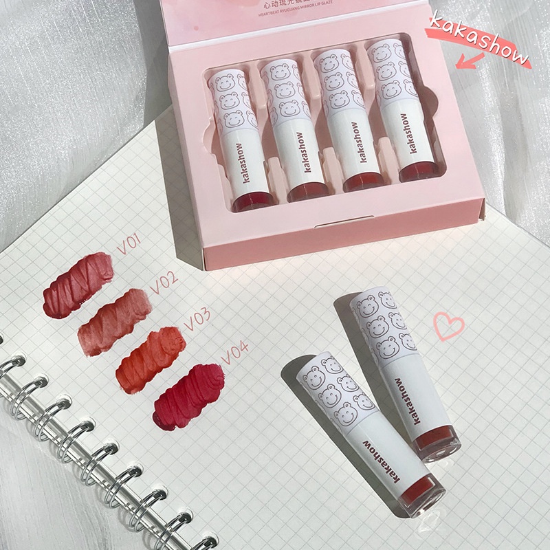 Sét 4 Son Kem Lì KAKASHOW Nội Địa Trung Siêu Lì Lâu Trôi