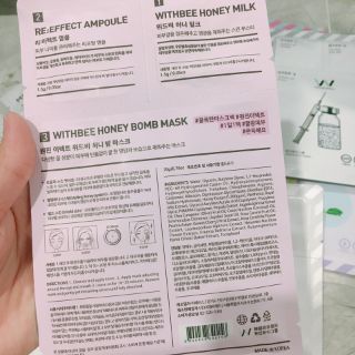 Mặt nạ giấy Wonjin Effect- Withbee Honey Bomb Mask
