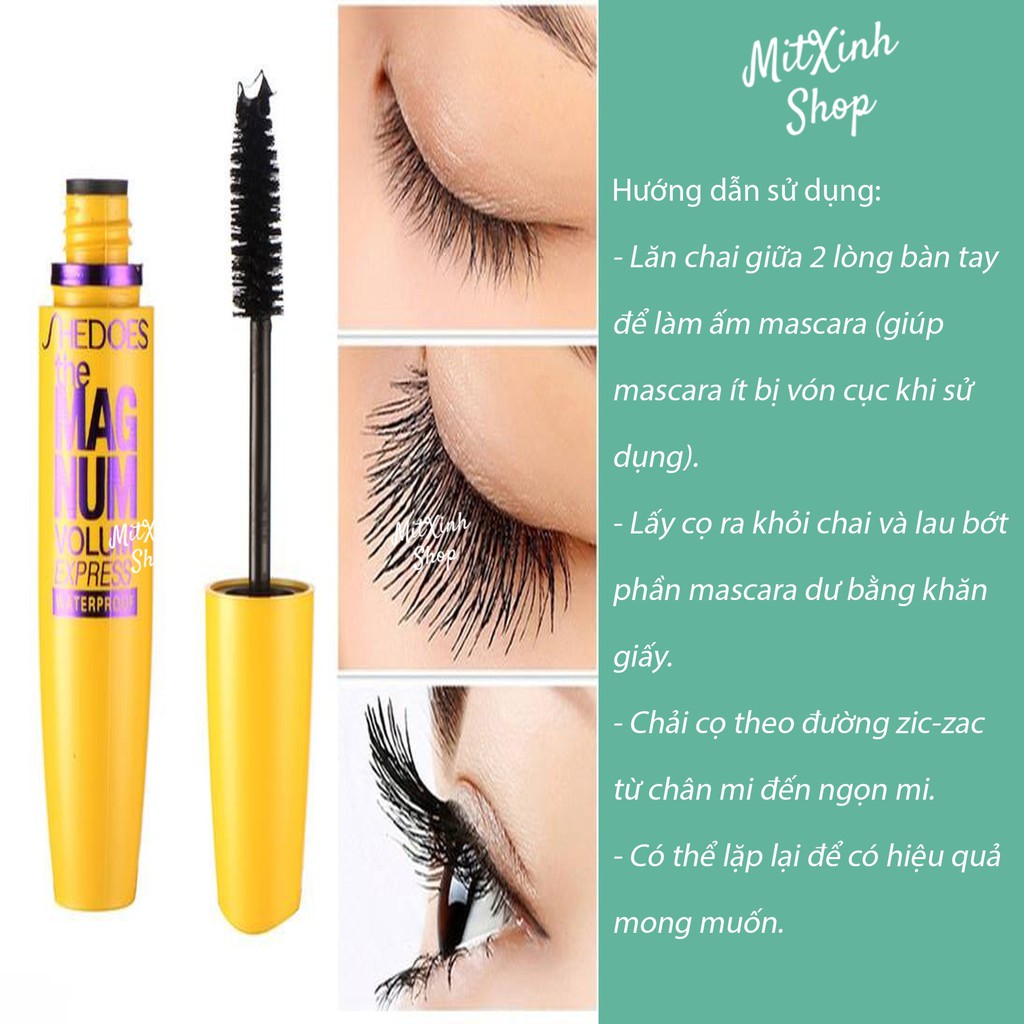 Mascara Maybeline vàng 7X- Dày Mi - Không lem không nhòe (Chính hãng - USA 100%)