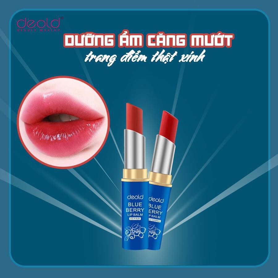 Son dưỡng có màu không chì DEOLD Blueberry Lip Balm Hà Lan