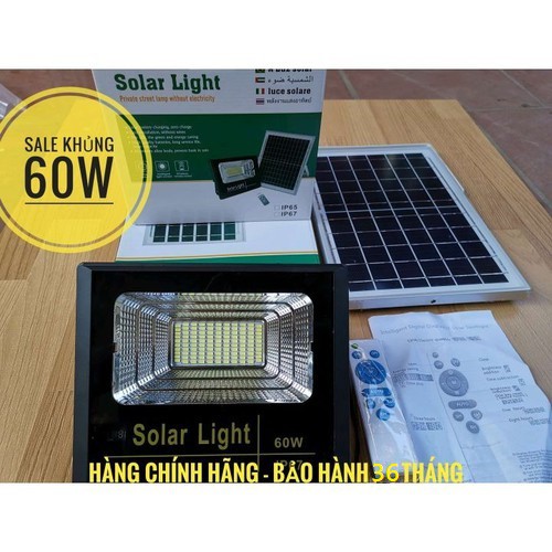 Đèn năng lượng mặt trời 60w  121 led, đúng công suất, bảo hành 3 năm