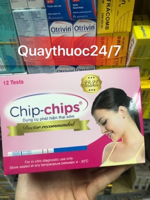 ✅QUE THỬ THAI CHIP-CHIPS (12 que)