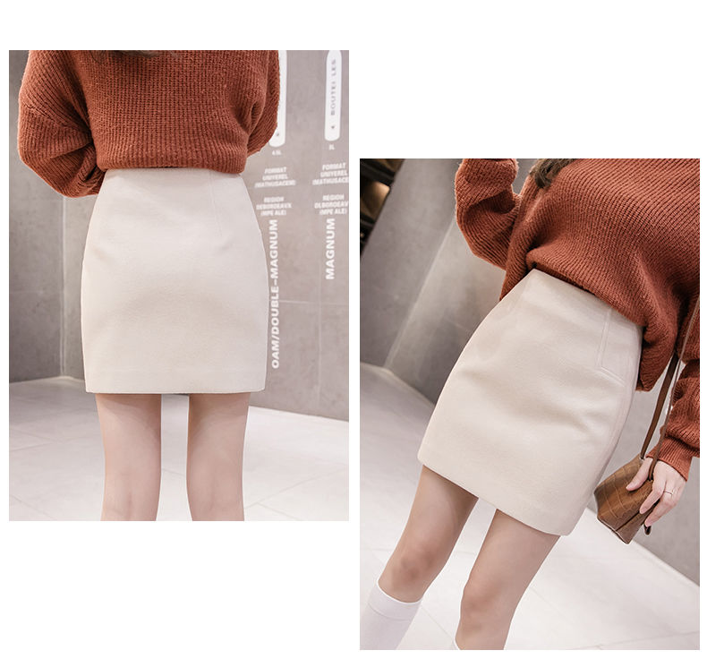 Chân váy dạ lưng cao thời trang dành cho nữ