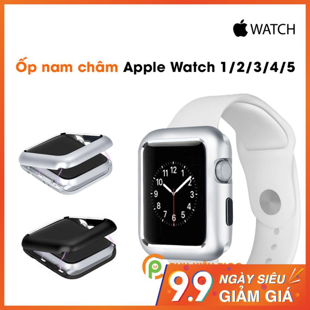 [XẢ HÀNG] Ốp nam châm Apple Watch Series 1/2/3/4/5 38mm 42mm 40mm 44mm nhôm nguyên khối