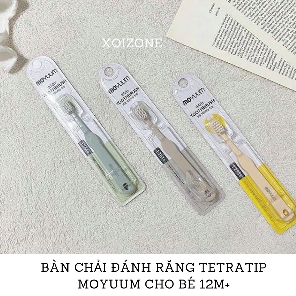 Set bàn chải đánh răng 3 giai đoạn Moyuum Hàn quốc cho bé