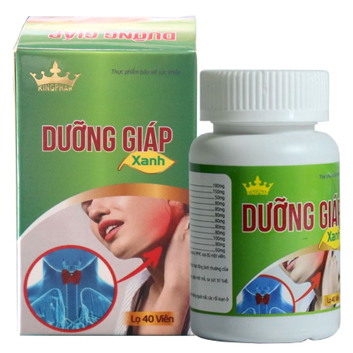 Dưỡng Giáp Xanh - Hỗ trợ làm giảm triệu chứng suy tuyến giáp, tăng cường sức khỏe tuyến giáp (hộp 40 viên)