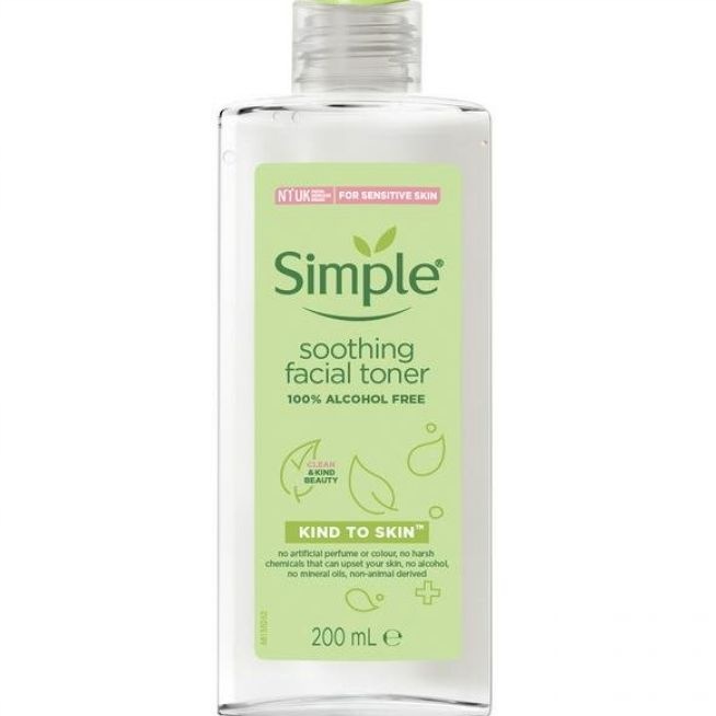 Nước Hoa Hồng Soothing Facial Toner Simple cân bằng ẩm cho da 200ml - White Store