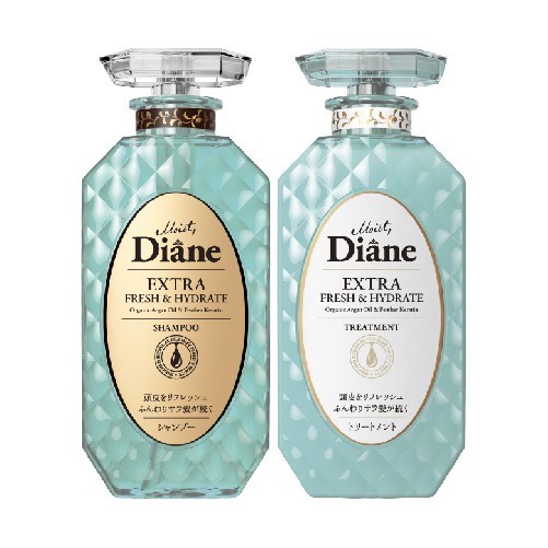 Dầu Gội Đầu cho tóc dầu, da đầu nhờn Moist Diane Extra Fresh & Hydrate - 450ml (Nhật Bản)