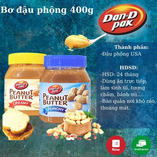 Bơ đậu phộng nguyên liệu Mỹ - Peanut butter Dan D Pak 400G
