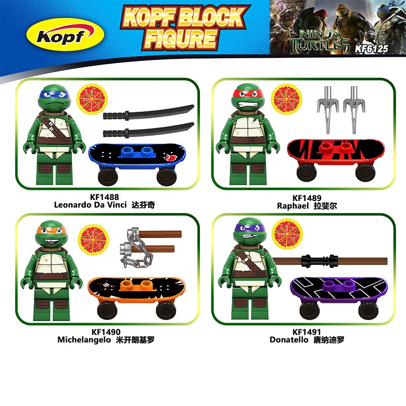 Mô Hình Nhân Vật Ninja Rùa Độc Đáo