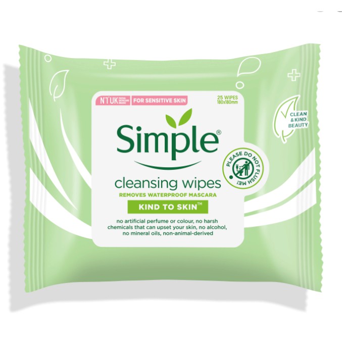 [TOP 1 SHOPEE] Giấy tẩy trang Simple Kind To Skin Cleansing Wipe (Bill Anh)