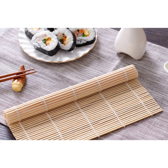 Mành cuốn sushi, kim bap - Mành làm cơm cuộn, rong biển bằng tre bảo đảm vệ sinh.a