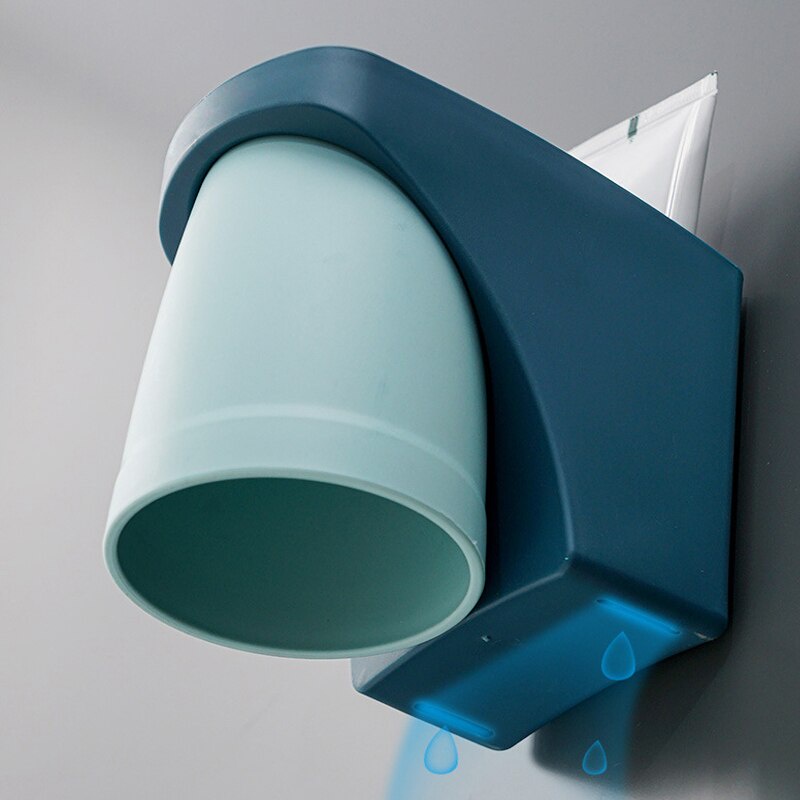 [Hàng mới về] Giá đỡ bàn chải đánh răng gắn tường không cần khoan tiện dụng