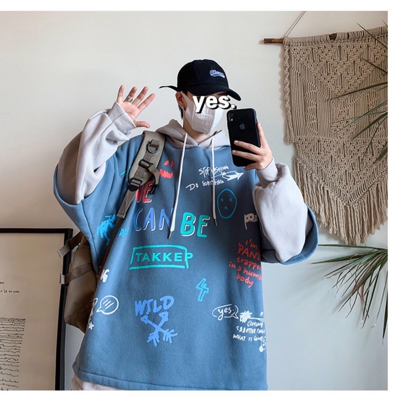 Áo hoodie nỉ bông WE CAN BE phối tay layer (Mã H6) | BigBuy360 - bigbuy360.vn