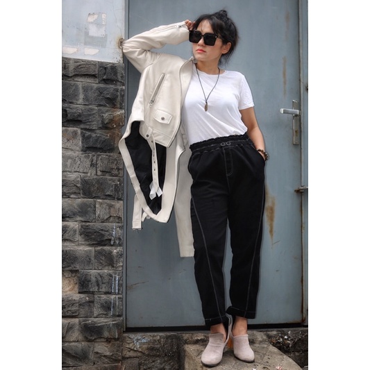 QUẦN JEAN BAGGY _ lưng chun- jean lụa CO GIÃN