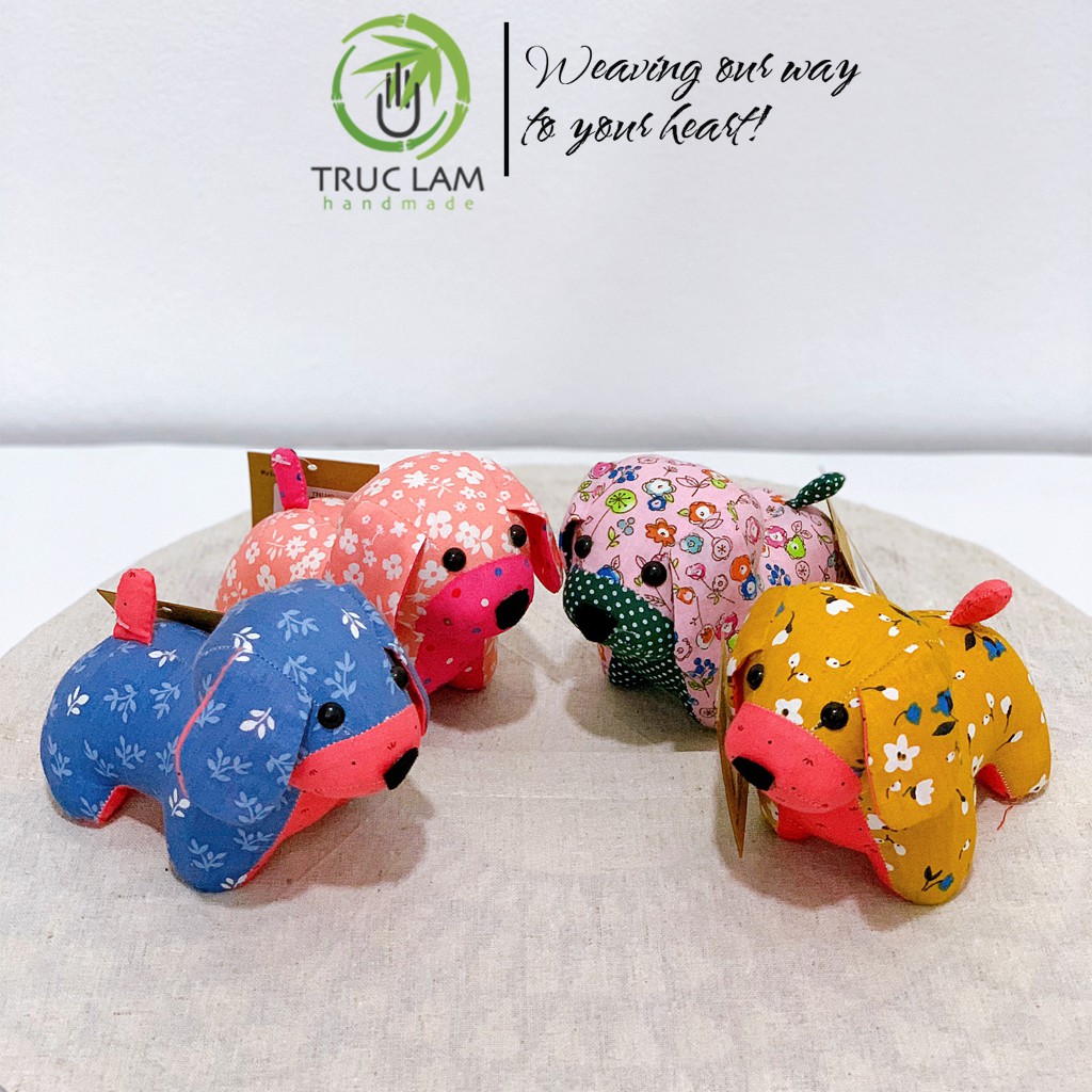 Đồ Chơi Cho Bé Thú Nhồi Bông Mini Hình Con Chó Lùn Bông Gòn Cao Cấp Trúc Lâm Handmade