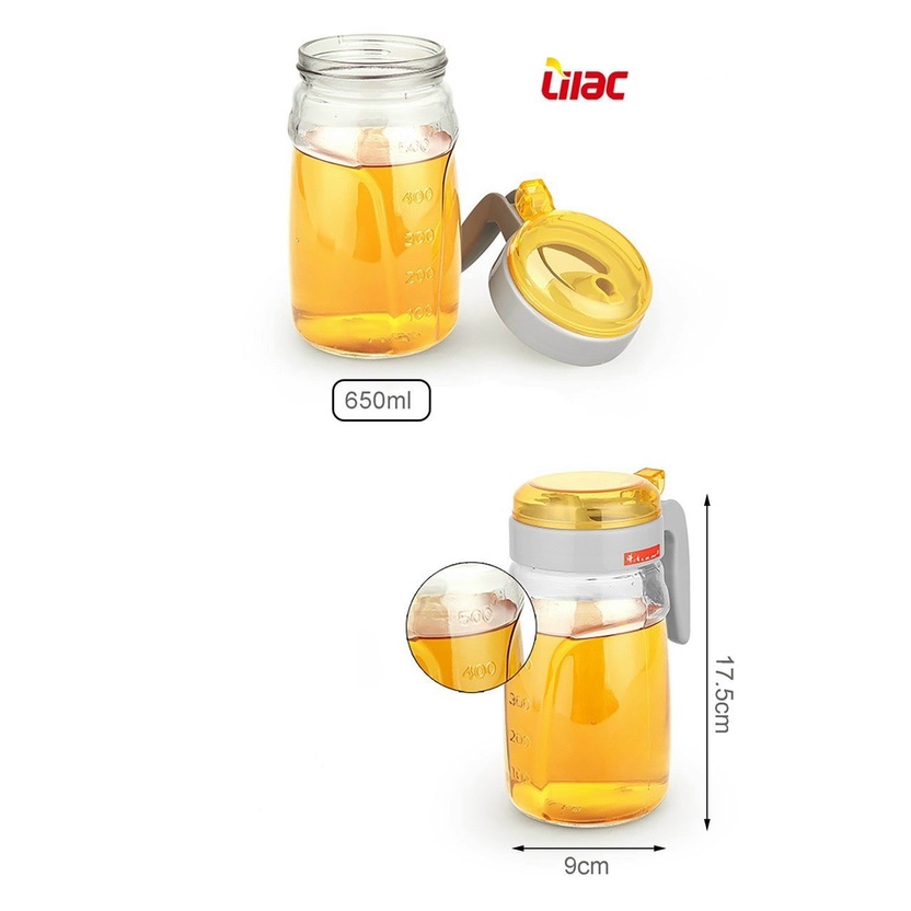 Bình thủy tinh đựng gia vị lỏng dầu ăn, mắm dấm ớt 550ml