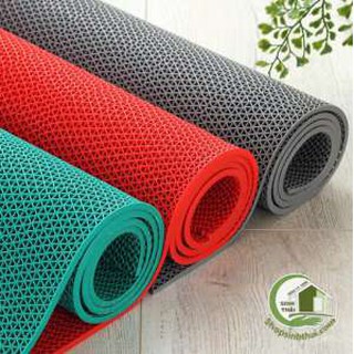 Thảm nhựa lưới chống trơn màu xám, đỏ, xanh lá, xanh dương - [ 50cm x khổ 90cm ] Chọn màu