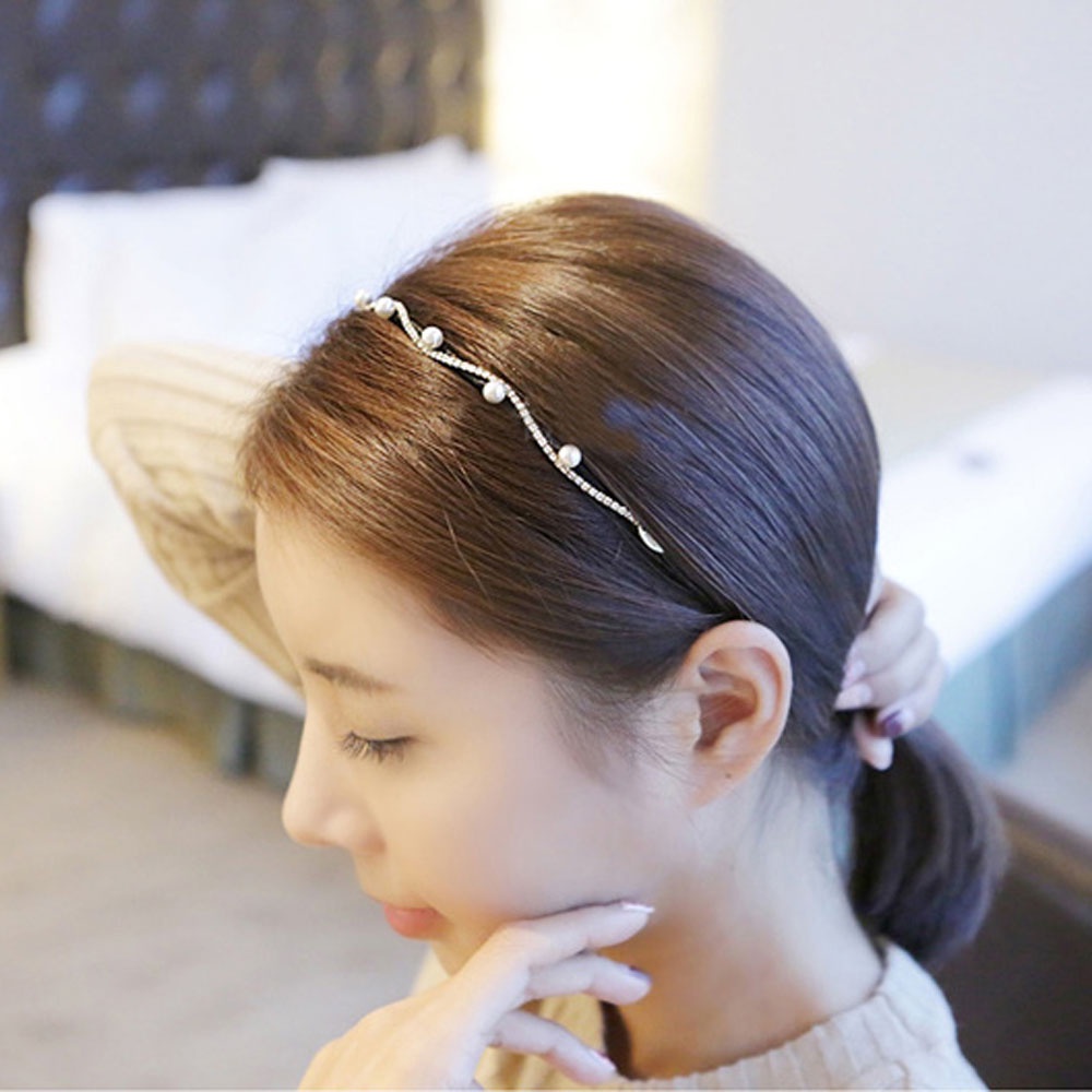 Băng đô cài tóc đính đá nhiều màu thời trang Hàn Quốc cho nữ