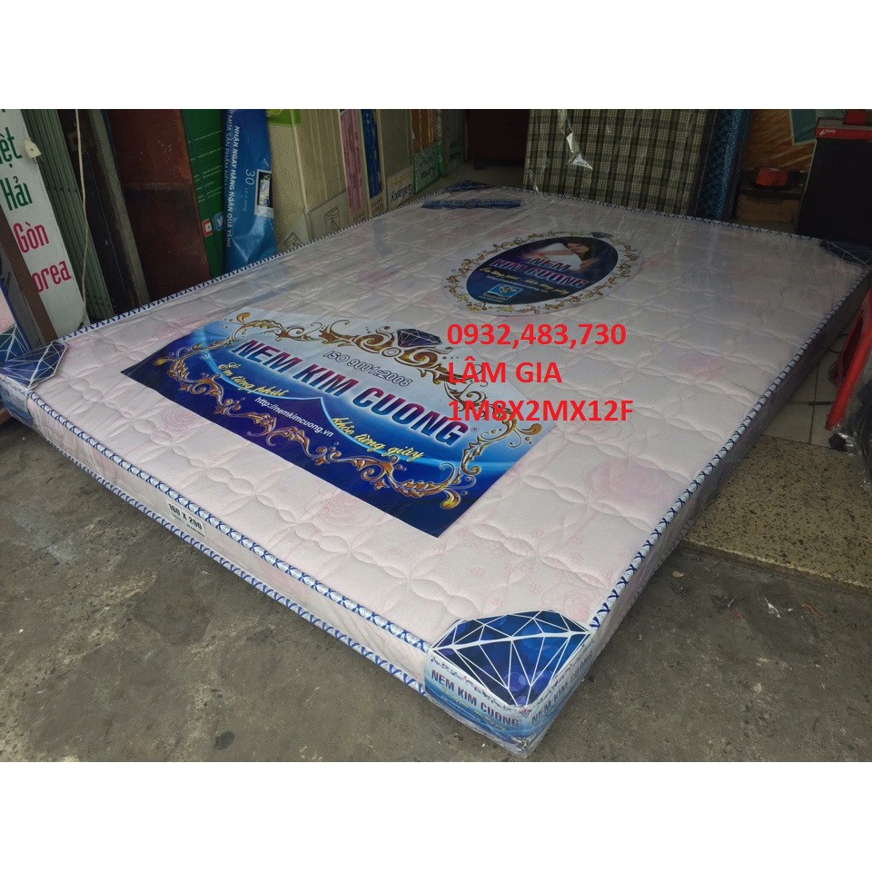 Nệm cao su Kim Cương rộng 1m8x2mx12f giá tốt HCM