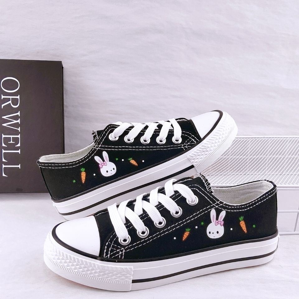 Giày Canvas Họa Tiết Hoạt Hình Phong Cách Hàn Quốc Mới Dành Cho Học Sinh Tiểu Học