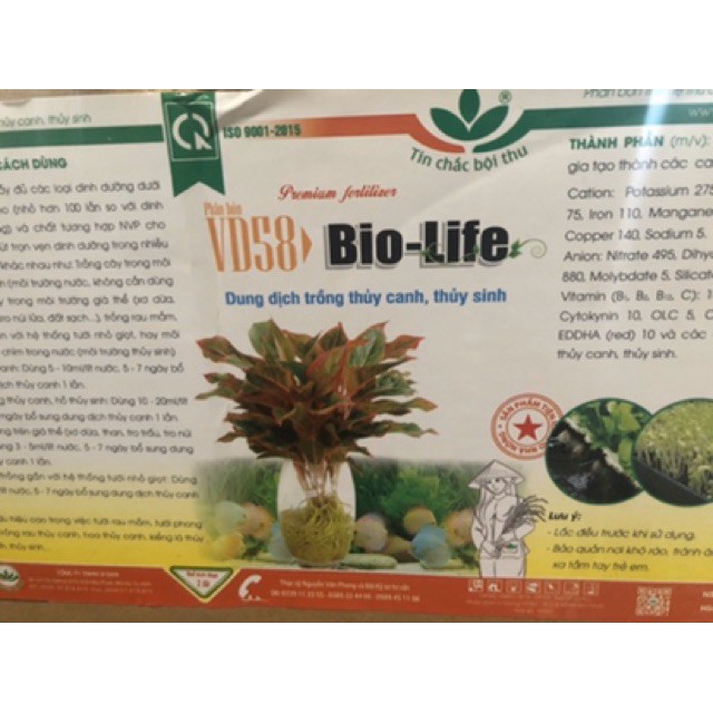 Dung dịch thủy canh Bio life 1Lít/chai giá rẻ