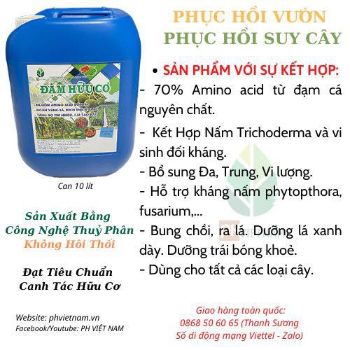 ĐẠM HỮU CƠ AMINO KẾT HỢP VI SINH