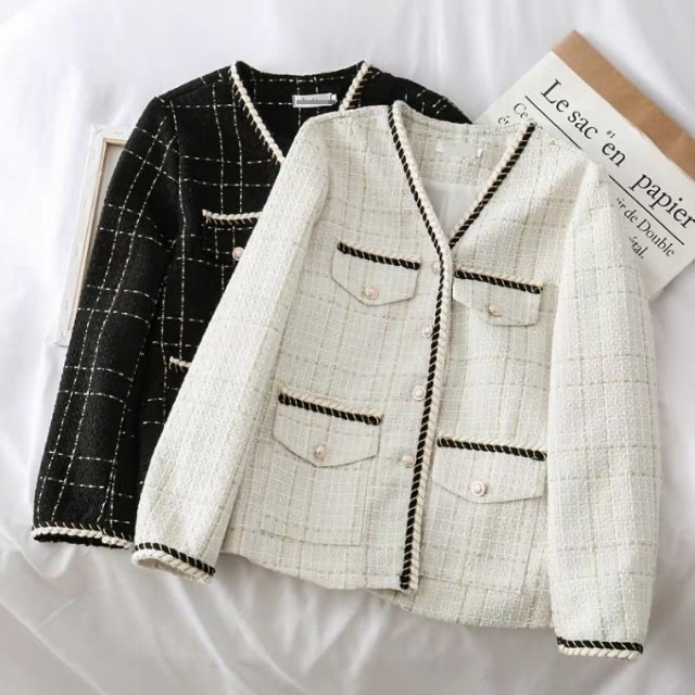 Áo khoác vải tweed