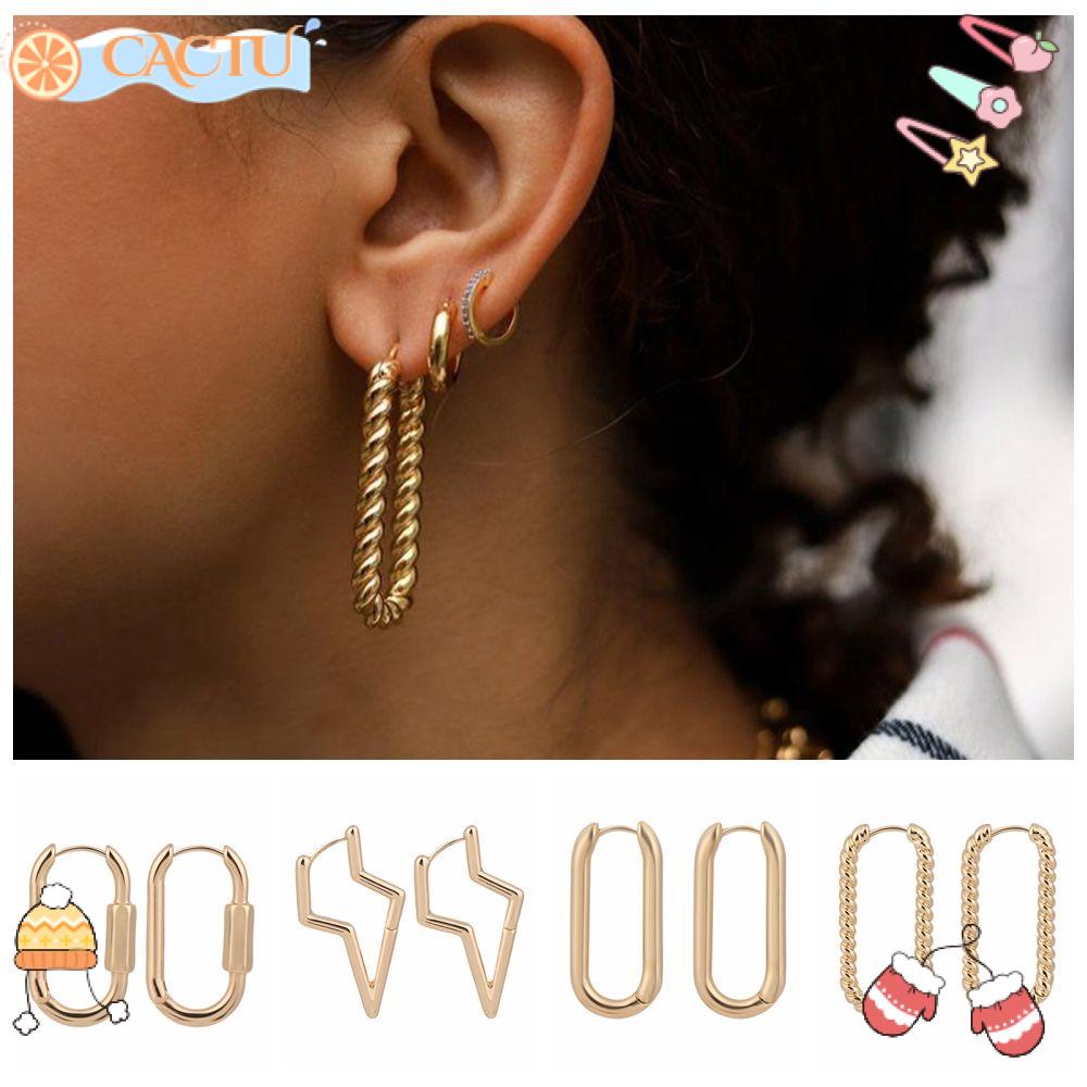 Khuyên Tai Hình Tròn Rỗng Đơn Giản Thời Trang