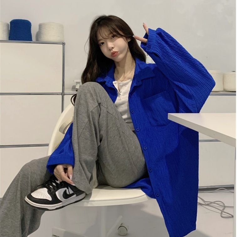 Áo Sơ Mi Tay Dài Chống Nắng Phong Cách Hàn Quốc Thời Trang Mùa Hè Cho Nữ