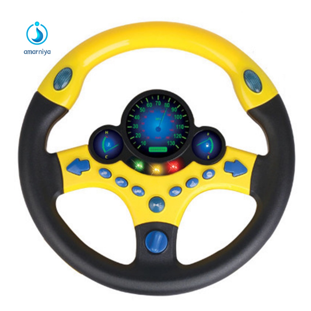 Đồ Chơi Vô Lăng Xe Hơi Bằng ABS Có Âm Thanh Vui Nhộn Cho Bé