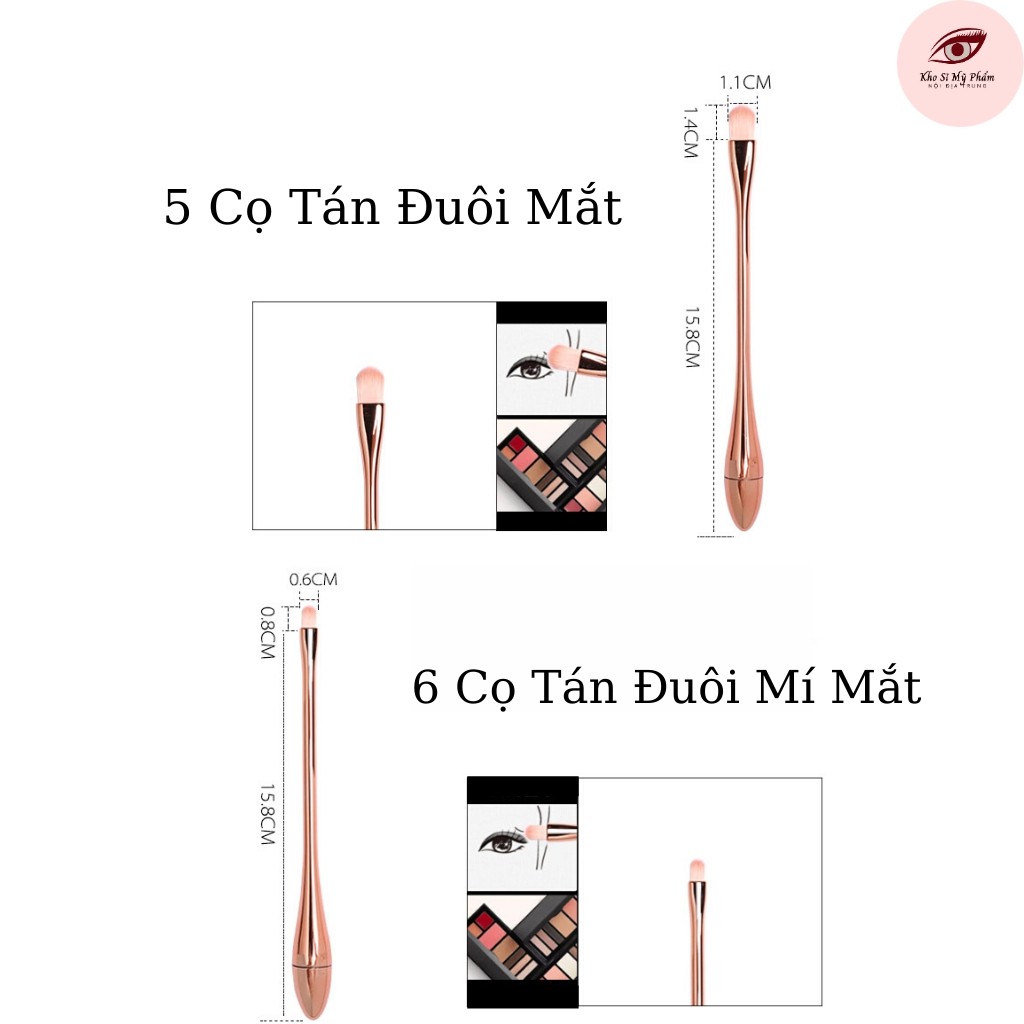 Bộ cọ trang điểm Set 10 cây Rose Gold sang chảnh - cọ trang điểm JINT