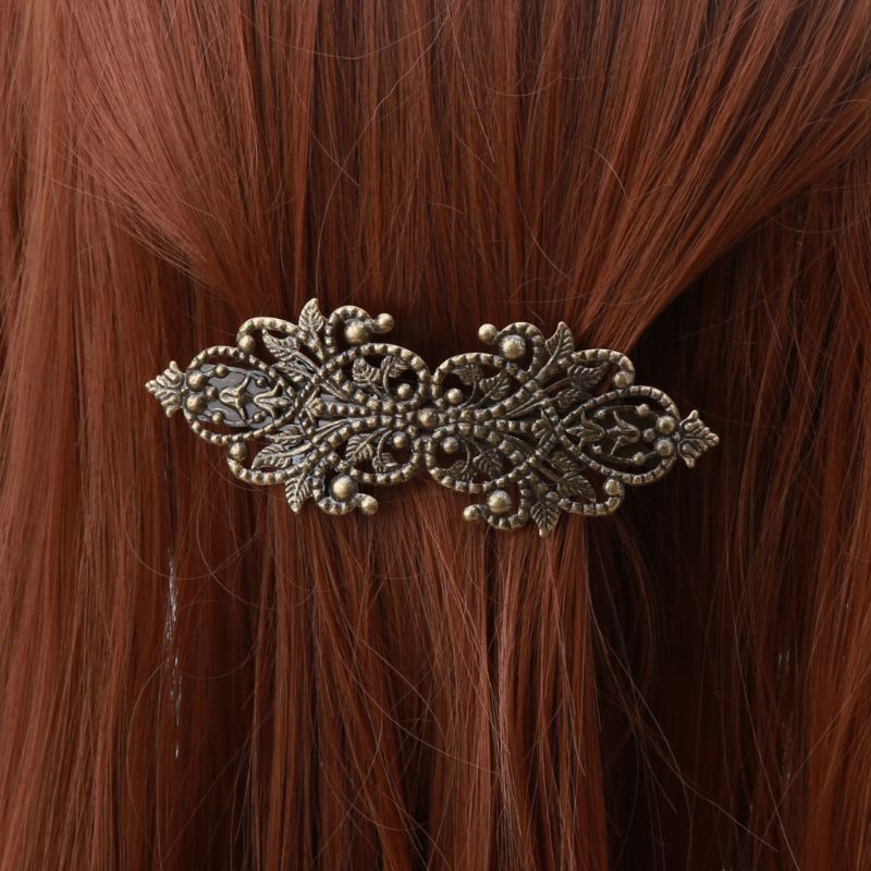 Set 3 Kẹp Tóc Hoa Hồng Bằng Đồng Cổ Điển Cho Nữ