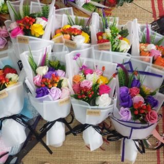 HOA HỒNG SÁP THƠM BÓ 9 BÔNG