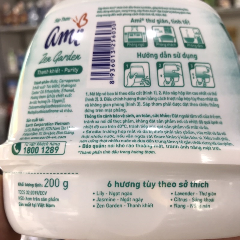 Sáp Thơm Ami Zen Garden Thanh khiết 200g