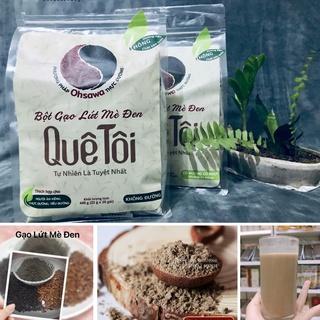 Bột gạo lứt mè đen Quê tôi 440g (20 gói), bột gạo lức đỏ- eatclean, giảm cân