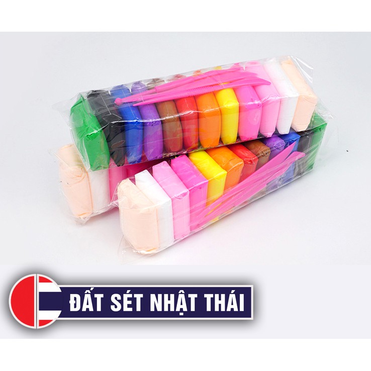 Đất sét nặn Nhật Thái Hàn 36 màu siêu nhẹ cực đẹp chất lượng cao